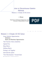 An Introduction To Discontinuous Galerkin Methods: Module 2: A Simple 1D DG Solver