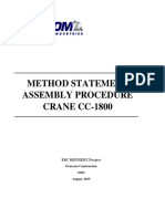 Method of Statement of CC1800 Crane