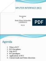 Brain-Computer Interface (Bci) : Shaik - Khaja Mohiuddin 10MSE0050