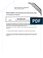 0610 BIOLOGY: MARK SCHEME For The October/November 2009 Question Paper