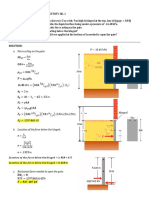 A. Force Acting On The Gate:: Solution