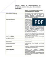 Appui A L'amelioration de L'exploitation Et de La Gestion Durable de Moringa Oleifera Au Burkina Faso