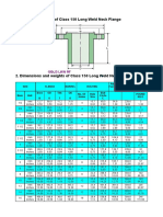 Technical Drawing of Class 150 Long Weld Neck Flange: 150Lb LWN RF