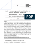 Solid Waste Management in Municipalities in Mexico: Goals and Perspectives