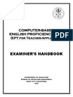 Examiner'S Handbook: Computer-Based English Proficiency Test