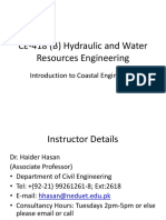 CE-418 (B) Hydraulic and Water: Resources Engineering