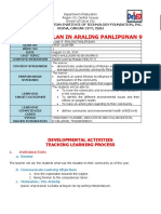 Learning Plan in Araling Panlipunan 9