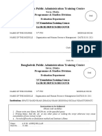 Bangladesh Public Administration Training Centre: Programme & Studies Division