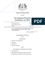 Development Financial Institutions Act 2002: Laws of Malaysia