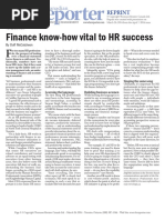 Finance Know-How Vital To HR Success: Reprint