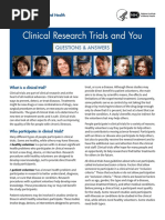 Clinical Research Trials and You: Questions & Answers