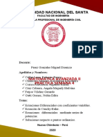 Matematica Avanzada Ii Práctica Semana 4: Universidad Nacional Del Santa