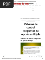 Válvulas de Control Preguntas de Opción Múltiple - Herramientas de Instrumentación