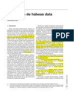 Derechos Protegidos y Aspectos Procesales Del Hábeas Data PDF