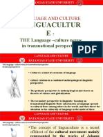 Language and Culture: Languacultur E