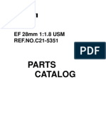 Canon EF 28mm f18 USM Parts PDF