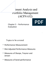 Investment Analysis and Portfolio Management (ACFN 632) : Chapter 5 - Performance Evaluation