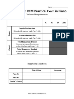 Level) Prep) A:) RCM) Practical) ) In) Piano) : Technical$Requirements$$