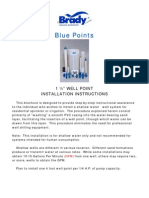 Blue Points: 1 " Well Point Installation Instructions