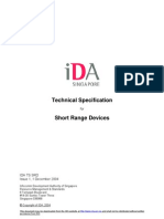 Singapore - Tech Spec For SRD - Short Range Devices