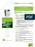 Lexmark X952dte Color Laser Multifunction Printer: Design For Environment