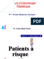 Cours D'odontologie Pédiatrique: 4 Année Médecine Dentaire