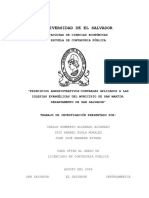 Universidad de El Salvador: Facultad de Ciencias Económicas Escuela de Contaduria Pública