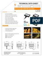 Technical Data Sheet: 50W Slim LED Flood Light 200W MH Equivalent