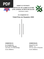 Nobel Prize in Chemistry 2020: Institute of Agriculture and Animal Sciences (Iaas)