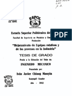 Mejoramiento de Equipos Rotativos y de Los Procesos en La Industria