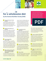 10 Guidelines For A Wholesome Diet: by The German Nutrition Society (DGE)