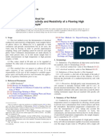 Electrical Conductivity and Resistivity of A Flowing High Purity Water Sample