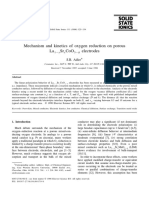 Mechanism and Kinetics of Oxygen Reduction On Porous La SR Coo Electrodes