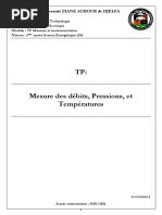 TP Mesure Des Débits Pressions Et T