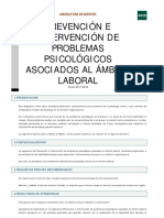 Prevencion e Intervencion en Problemas Psicologicos Asociados Al Ámbito Laboral - Guia