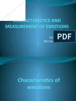 Characteristics and Measurement of Emotions: by Rabia Umar MS Clinical Psychology