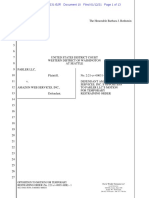 Amazon Filing in Case vs. Parler