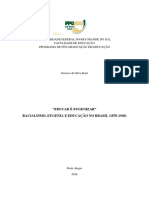 Educar É Eugenizar Racialismo Eugenia e Educação No Brasil 1870 1940