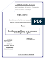 Les Dépenses Publiques Et La Croissance Économique en Algérie