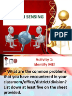 PROBLEM SENSING FOR TEACHERS AND MTs