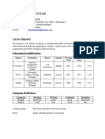 Curriculum Vitae: Career Objective