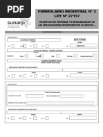 Formulario Registral N 2