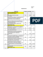 Presupuesto Obras Varias