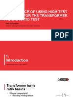 Importance of Using High Test Voltage For The Transformer Turns Ratio test-DV Power-Edis Osmanbasic