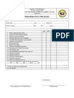 Preoperative Checklist: Ilocos Sur Provincial Hospital-Gabriela Silang