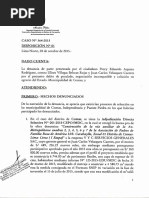 DISPOSICIÓN #01 - 28 OCT 2015 - CASO #364-2015 Segundo Despacho FPCEDCFLN (Caso Ulises VILLEGAS R.) - Lector