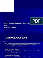 Bases For Segmenting Consumer Markets AND Business Markets