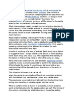 Cache Central Processing Unit Computer Memory Main Memory Latency