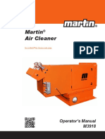 Martin Air Cleaner: Operator's Manual M3918