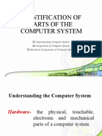 Identification of Parts of The Computer System